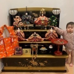 おひなさま3段ほどのもの(美品)の画像