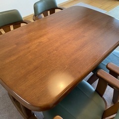 美品 KOIZUMI 小泉産業 木製 ダイニングテーブルセット 豊田市深見町引取り限定の画像