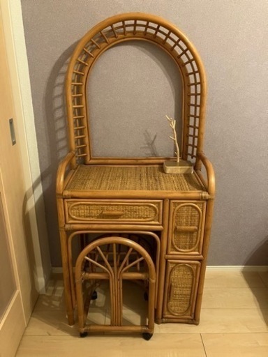 ラタン　家具　籐　ドレッサー