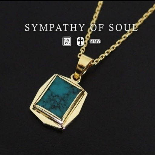 シンパシーオブソウル ネックレス スクエアターコイズペンダント K18ゴールド ネックレスセット 天然石 おしゃれ メンズ レディース