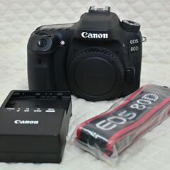 ★★美品です。◆Canon キャノン EOS 80D ボディー ◆ストラップ バッテリー 充電器　ボディキャップ付属★★