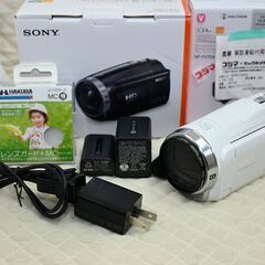 ★★ほぼ新品予備バッテリー付き　◆ソニー ビデオカメラHDR-CX675 32GB 光学30倍 ホワイト Handycam★★