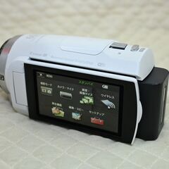 ★★ほぼ新品予備バッテリー付き　◆ソニー ビデオカメラHDR-CX675 32GB 光学30倍 ホワイト Handycam★★の画像