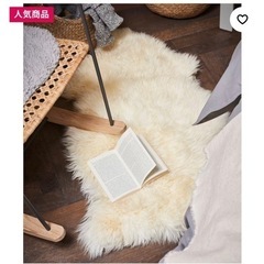 IKEA ムートンラグ　ホワイト　ウッレルスレヴ　