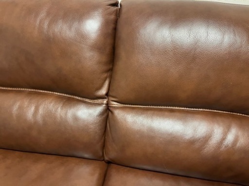 (最終価格)okay家具、定価20万円以上、高級本革ソファー、3人掛け、美品です！