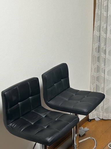 カウンターチェア　昇降式　二脚セット