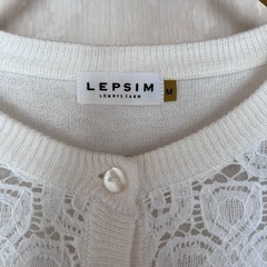 LEPSIM レース カーディガン 長袖 白の画像