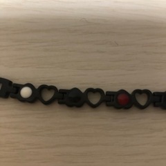 磁気ブレスレット ブラック ハートの画像