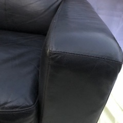 IKEA レザーチェア1人掛け② 革製椅子　SKOGABY イケア　ゆったりチェア　リラックスチェアの画像