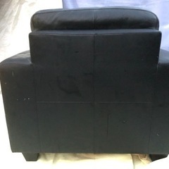IKEA レザーチェア1人掛け② 革製椅子　SKOGABY イケア　ゆったりチェア　リラックスチェアの画像