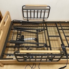  ニトリ　電動シングルベッドフレーム(ライズ2 2M-F/LBR)の画像