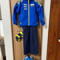 スキーウェア　140cm　(135-145cm）　ヘルメット　グ...