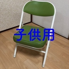 ◯子供用 折り畳み パイプイス (グリーン)
