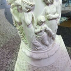 メーカー不明■フラワースタンド◆ コラムスタンド花台 コラム柱 ホワイト インテリアの画像