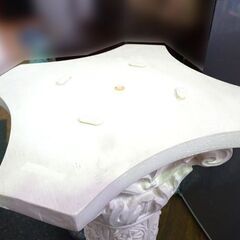 メーカー不明■フラワースタンド◆ コラムスタンド花台 コラム柱 ホワイト インテリアの画像
