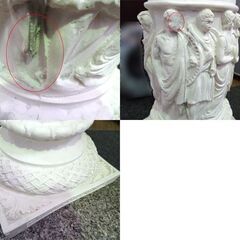 メーカー不明■フラワースタンド◆ コラムスタンド花台 コラム柱 ホワイト インテリアの画像