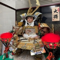 【値下げ】五月人形（大将）　ケース飾りの画像