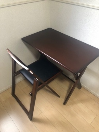 テレワーク用　折りたたみ机椅子セット