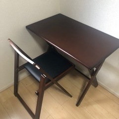 テレワーク用　折りたたみ机椅子セット
