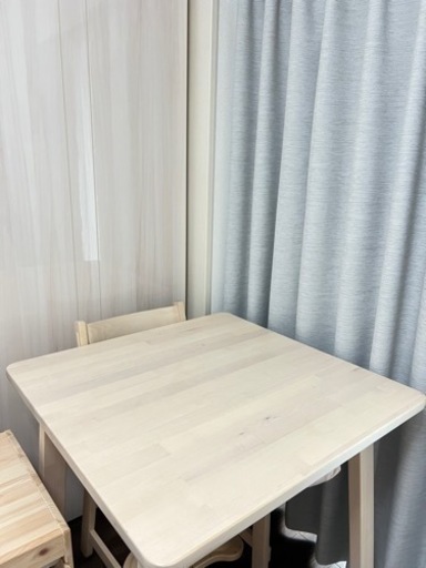 IKEA イケア　ダイニングテーブル ノッルオーケル　クスエア　3点セット
