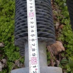 お値下げ　100kmまで配達可　放熱管　フィンパイプ　ドブ漬け加工品　50A×32F×9.5P×5.5m　ハウス温湯暖房　倉庫温湯暖房　温泉熱利用に　一本のお値段ですの画像