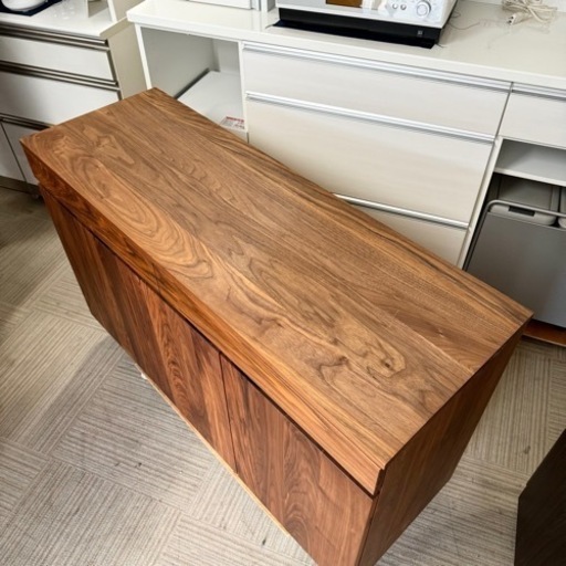 超美品‼️】定価204,750円♪ 府中家具 ウォールナット無垢材 130cm幅サイド