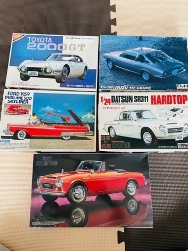 週末セール　車のプラモデル5点セット