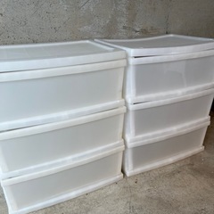 衣装ケース 2個セット② ルームケース クリアケース 収納ケース プラスチックの画像