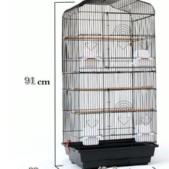 【完売】鳥用品　大型鳥かご　透明カバー付き　の画像