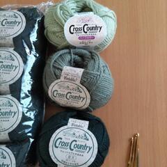 毛糸と編み棒の画像