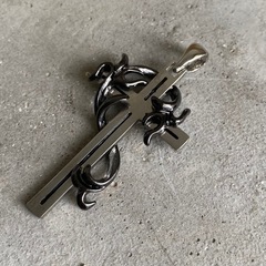 109個まとめ売りアクセサリー仕入れ十字架イエスキリストブラックネックレスメンズチャームの画像