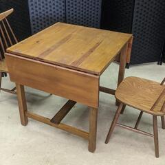 バタフライテーブル(無垢材/ヴィンテージ家具/conte-Lime /天板拡張可能/二人用)

の画像
