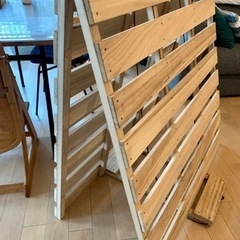 折りたたみ　すのこベッド　木製　ひのき