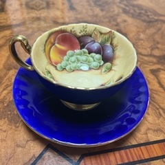 ボーンチャイナ　エインズレイ　オーチャードゴールドコバルトブルーの画像