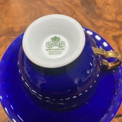 ボーンチャイナ　エインズレイ　オーチャードゴールドコバルトブルーの画像