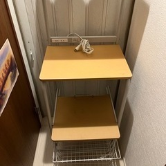キッチンラック　コンセント付き2口有　横520奥410高1420の画像
