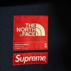 鑑定書付 Supreme NorthFace Bleached Denim Print Fleece Jacket Indigoの画像