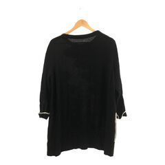 ヒロコビス トップス ニット チュニック 長袖 ロング レディース ブラック 13AB 日本製の画像