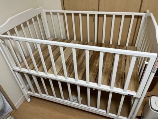 ベビーベッド 120×70白 KATOJI