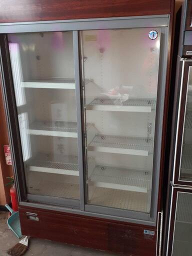業務用冷蔵庫 HOSHIZAKI ホシザキ リーチイン冷蔵ショーケース RSB-120AT-B 465L 縦型 100V ディスプレイ 木目 業務用 店舗 売店 飲食店☆