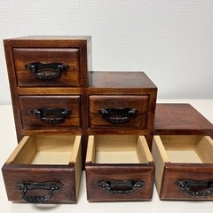 ジュエリケース ジュエリーボックス おしゃれ 木製 日本製 格子 アンティーク  カントリー アクセサリー入れ  アクセサリーボックス 木製小物 プレゼント 贈り物の画像