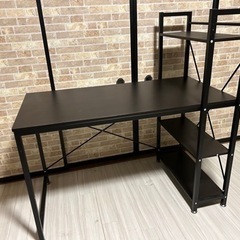 2月中限定出品 パソコンデスク 学習机 棚付き