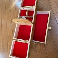 コンパクト　アクセサリーケース　ボックス　木製の画像