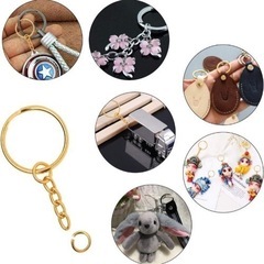 ❤️新品❤️100個入り キーホルダー チェーン リング開け アクセサリー パーツ DIYの画像