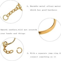 ❤️新品❤️100個入り キーホルダー チェーン リング開け アクセサリー パーツ DIYの画像