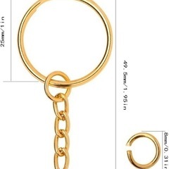 ❤️新品❤️100個入り キーホルダー チェーン リング開け アクセサリー パーツ DIYの画像