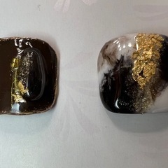 フットネイルチップ　親指　ニュアンスネイルの画像