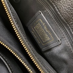 COACHコーチ　ハンドバッグ　37779　レザー　ブラック×ゴールド金具の画像