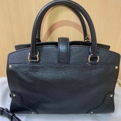 COACHコーチ　ハンドバッグ　37779　レザー　ブラック×ゴールド金具の画像