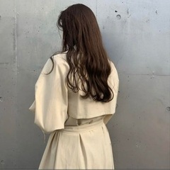 mysticミスティック　春スプリングコート　ダブルロングトレンチコートの画像